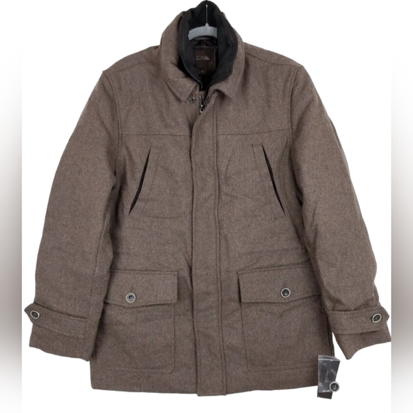 Tasso Elba Wool Blend Full Zip Coat Jacket XL - Picture 1 of 10